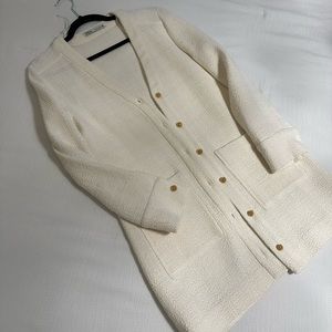 Zara ivory cardigan with gold buttons size S